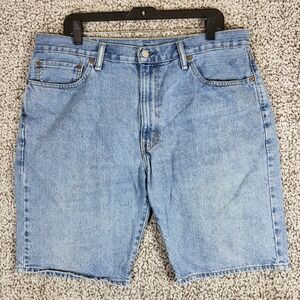 Levi's 505 Denim Shorts Mens Size‎ 38 Light Wash Blue Jeans Casual